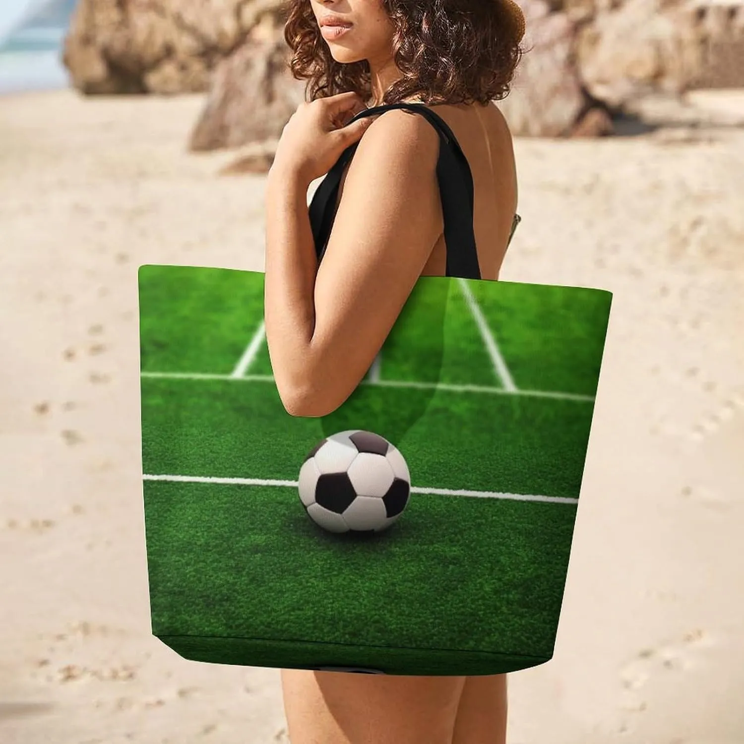 Grocery Bag Reusable Tote Bag Foldable Handmade Red Love Heart Shopping Bag Handbag Washable Shoulder Bag for Travel