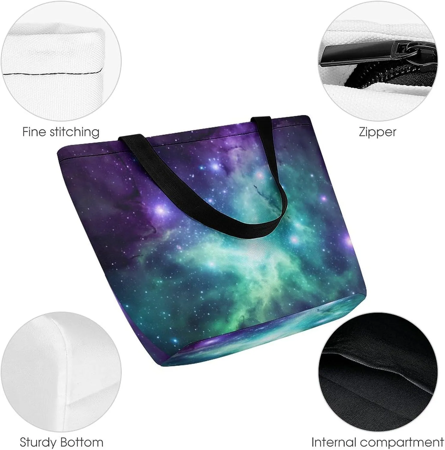 Grocery Bag Reusable Tote Bag Foldable Heron Shopping Bag Handbag Washable Shoulder Bag for Travel