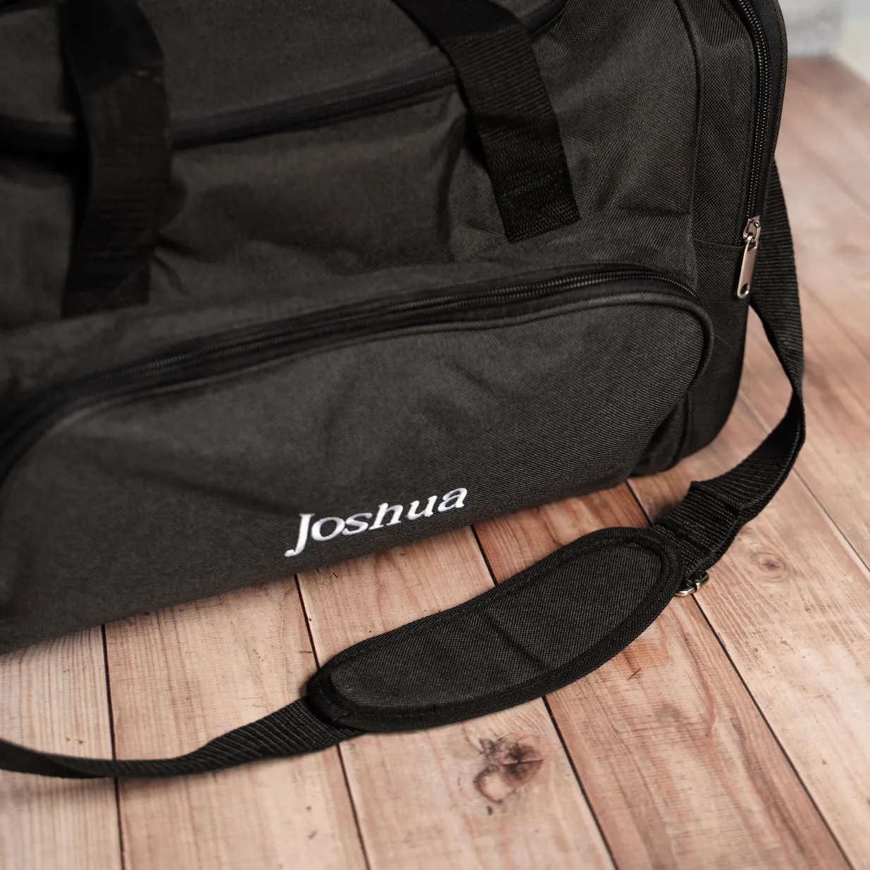 Groomsmen Gift Set of 5 Personalized Black Duffle Bags