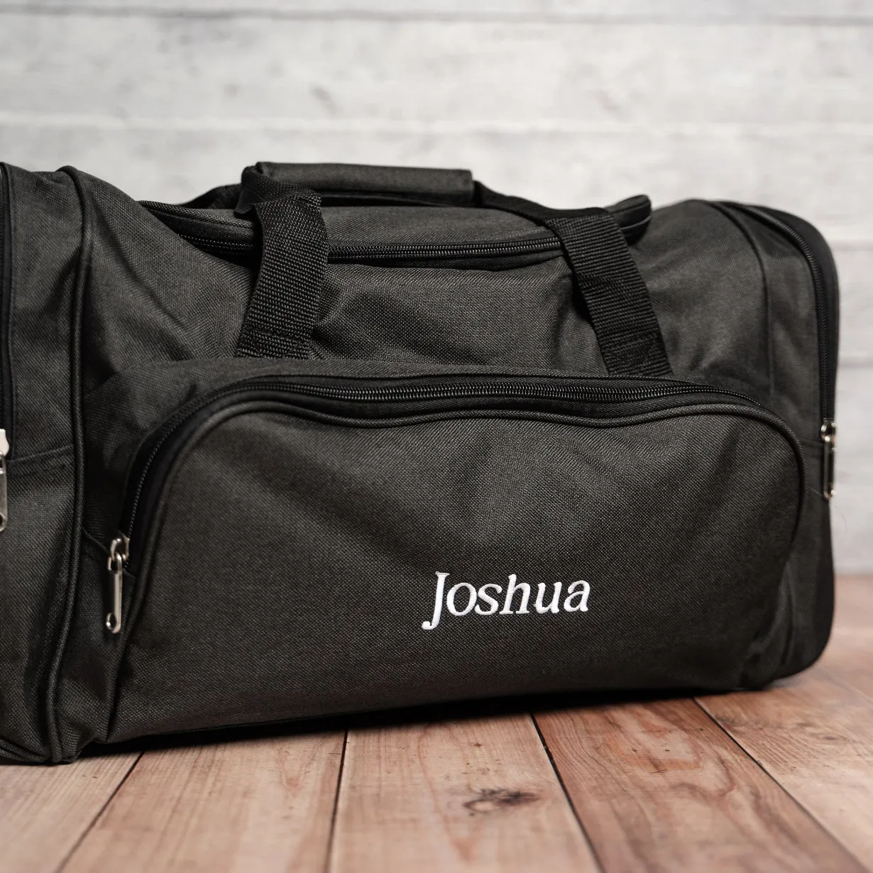 Groomsmen Gift Set of 5 Personalized Black Duffle Bags
