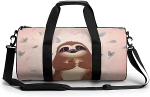 Gym Bag for Men Women Cute Sloth Duffel Bag Overnight Bag with Compartment Gym Sackpac