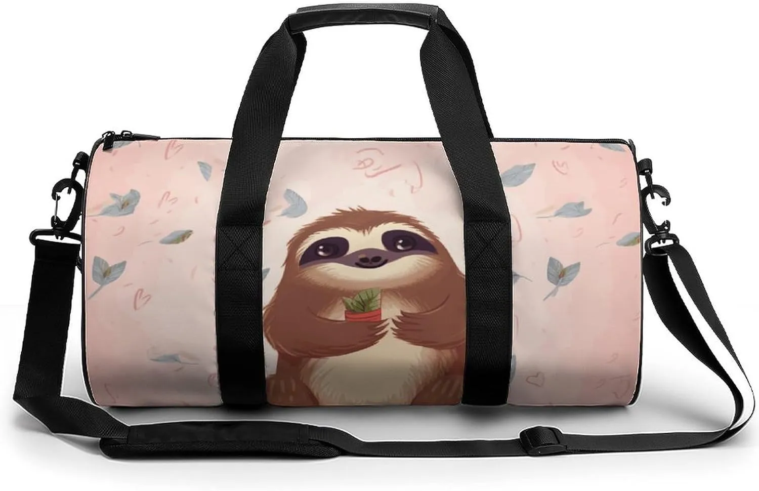 Gym Bag for Men Women Cute Sloth Duffel Bag Overnight Bag with Compartment Gym Sackpac