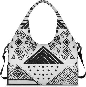 Gym Bag for Women Colorful Wood Board Duffel Bag with Shoe Compartment and Yoga Mat Holder Portable Weekender Bags