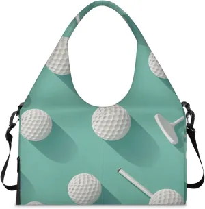 Gym Bag for Women Funny Golf Sport Duffel Bag with Shoe Compartment and Yoga Mat Holder Portable Weekender Bags Travel Tote Bags