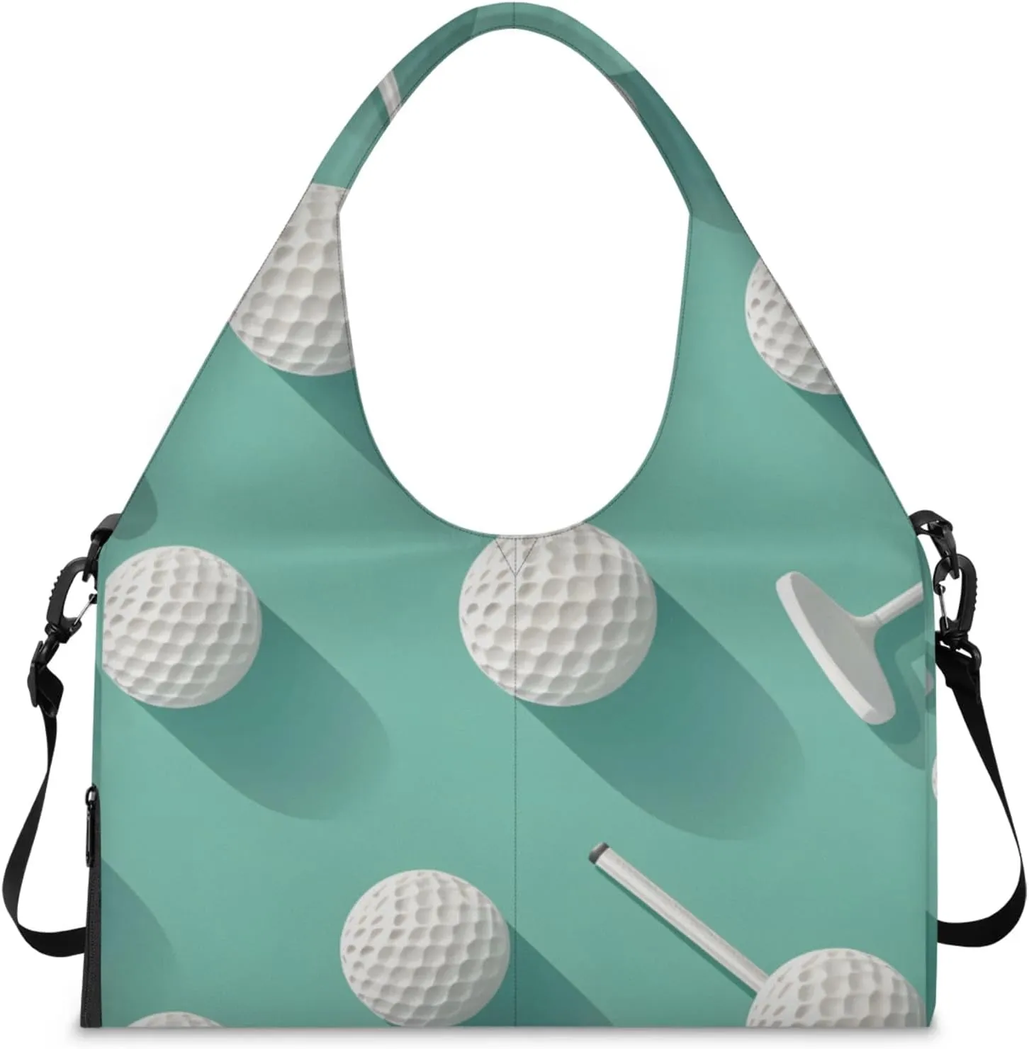 Gym Bag for Women Funny Golf Sport Duffel Bag with Shoe Compartment and Yoga Mat Holder Portable Weekender Bags Travel Tote Bags