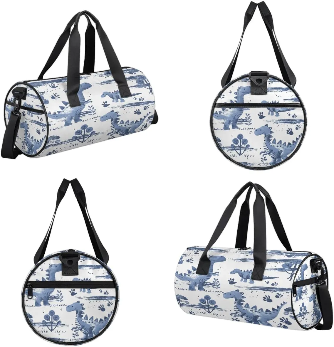 Gym Bags for Men Women Funny Dinosaurs Sports Duffel Bags Carry On Travel Duffle Bag with Detachable Adjustable Shoulder Strap Overnight Weekender Bag