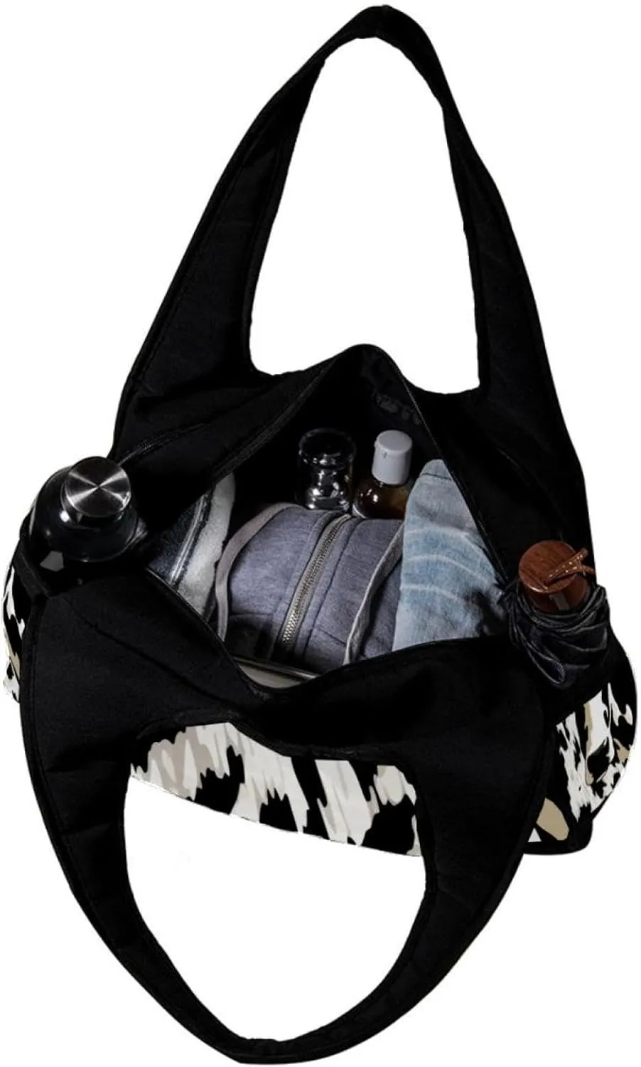 Gym Bags for Men,Travel Duffel Bags for Women,Cow Texture,Workout Bag