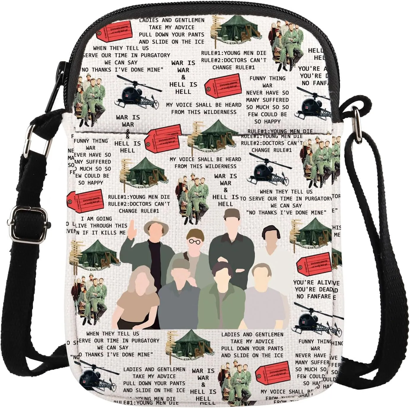 Gzrlyf 70s Tv Show Inspired Crossbody Bag Korean War Tv Series Fans Purse Sling Bag Shoulder Bag