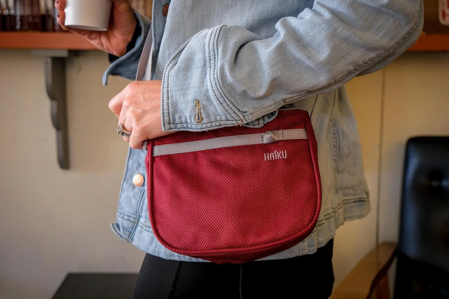 HAIKU Lark RFID Blocking Zippered Crossbody Travel Bag