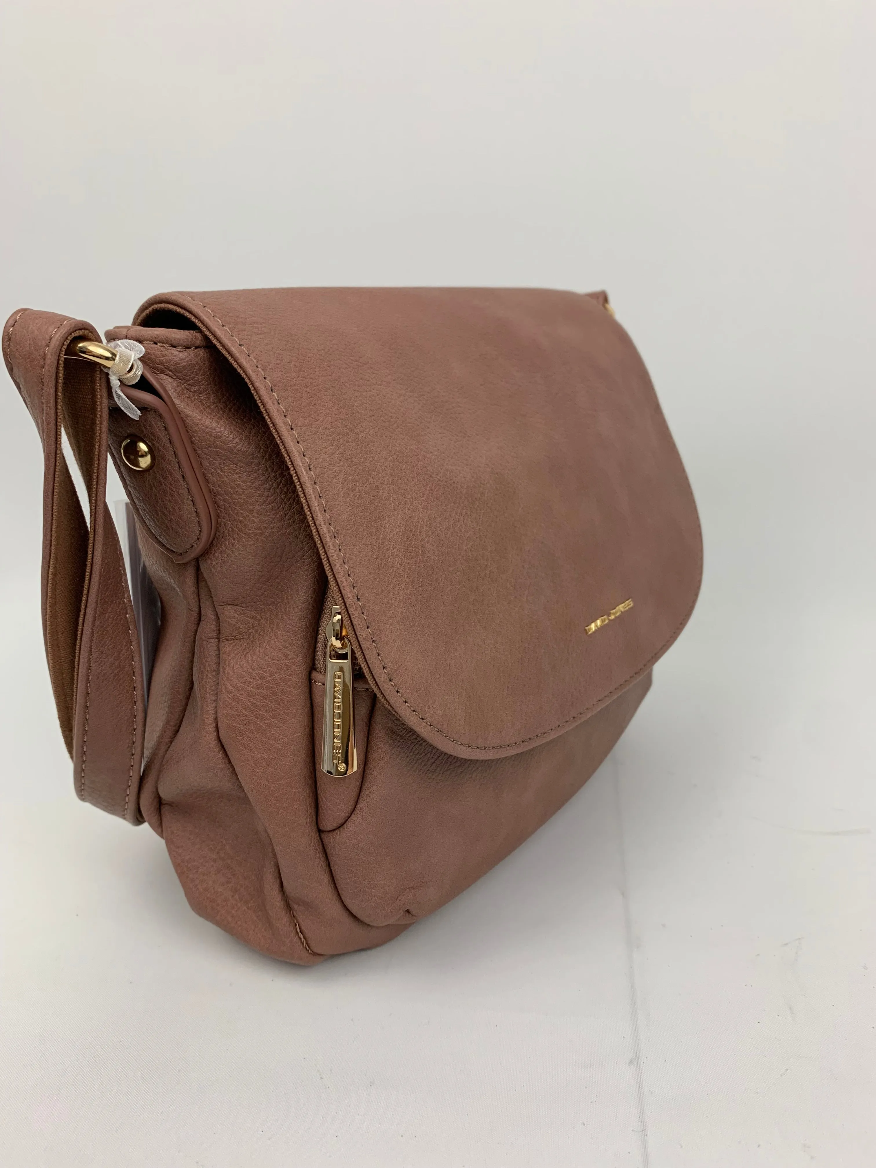 HAMBURG DEEP PINK - Soft faux leather saddle shoulder bag