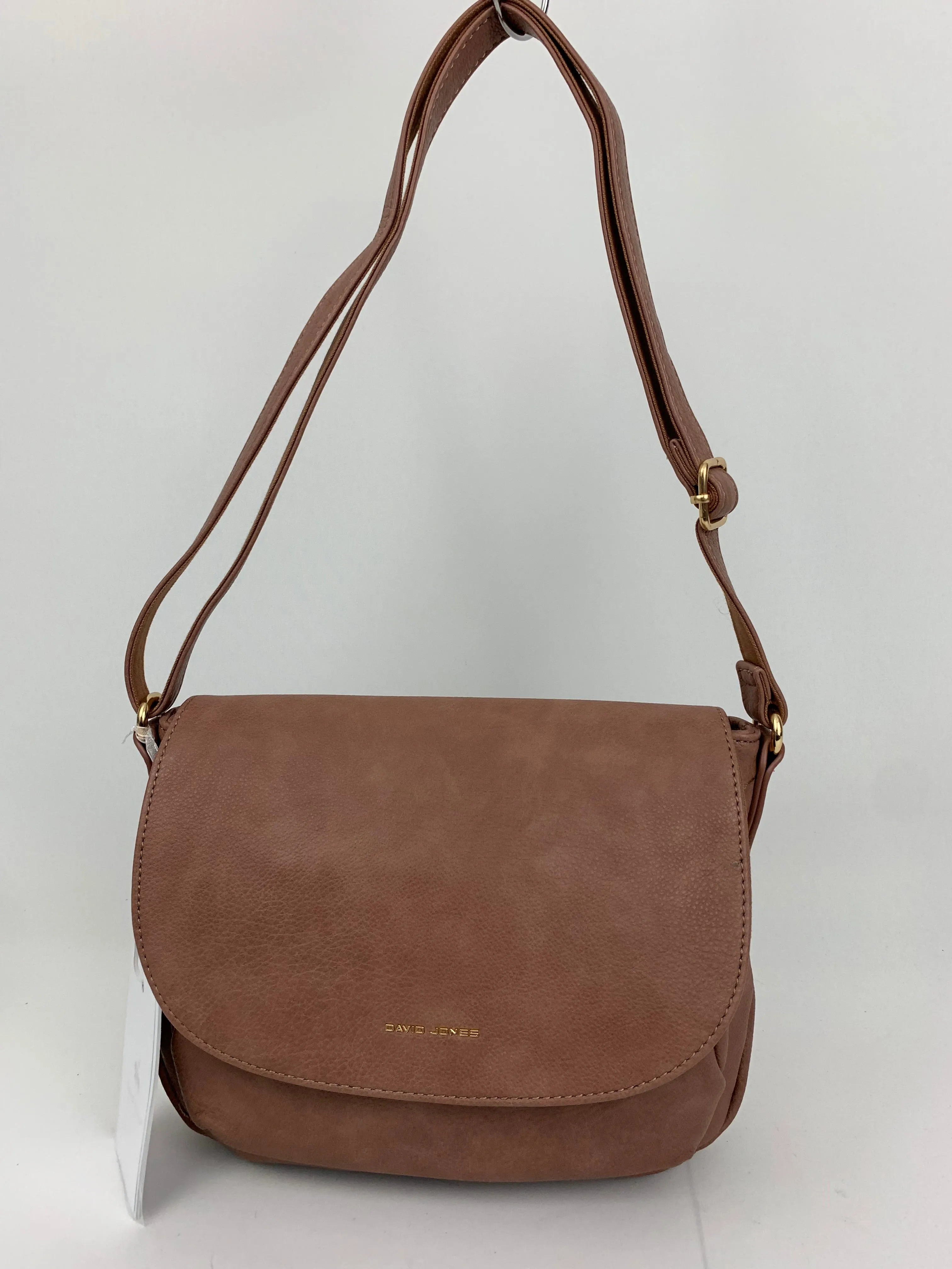 HAMBURG DEEP PINK - Soft faux leather saddle shoulder bag