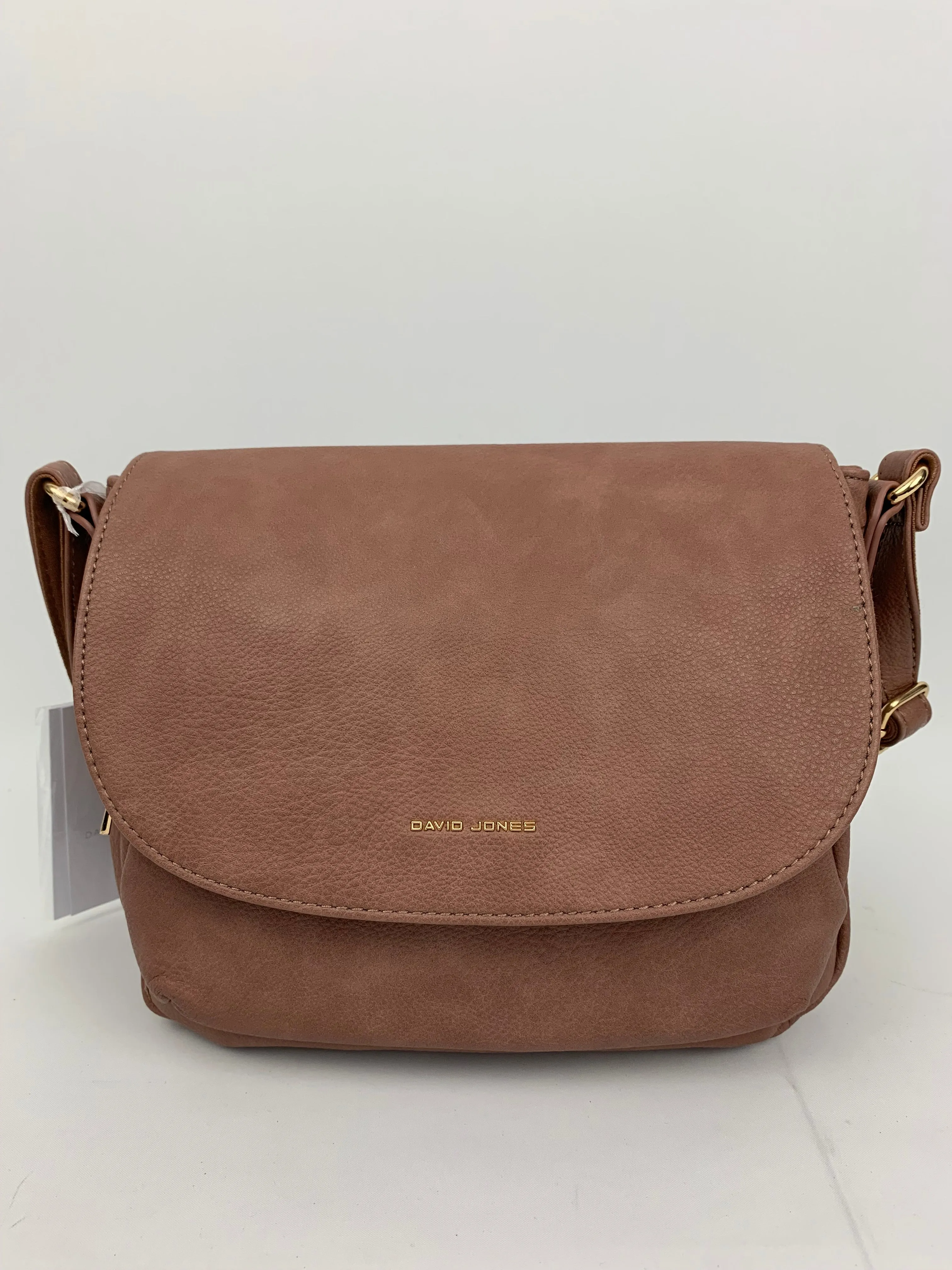 HAMBURG DEEP PINK - Soft faux leather saddle shoulder bag
