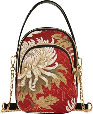Hand Drawn Pizza Women's Crossbody Sling Handbags, Zipper Shoulder Bag, Fall Crossbody Purse