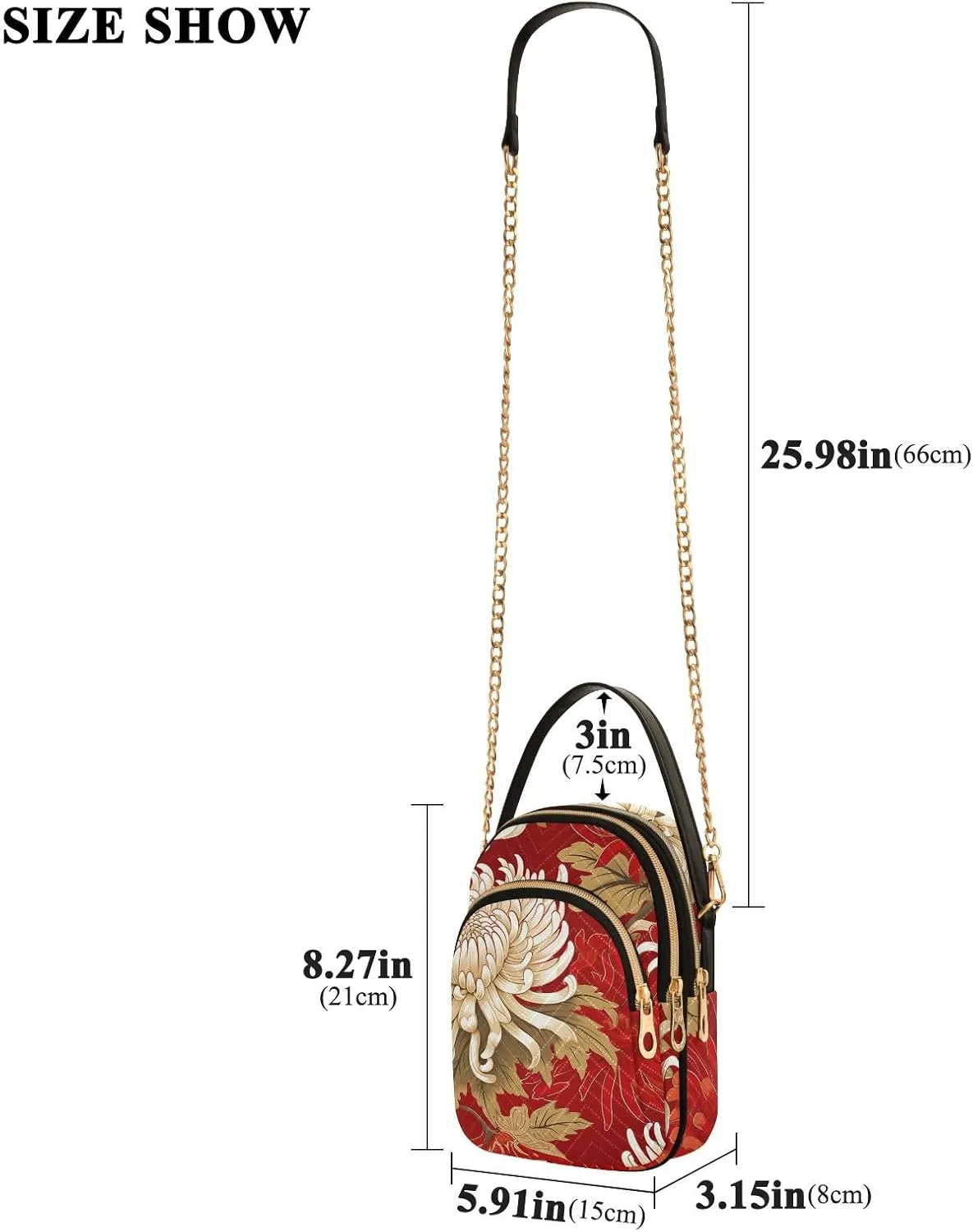 Hand Drawn Pizza Women's Crossbody Sling Handbags, Zipper Shoulder Bag, Fall Crossbody Purse
