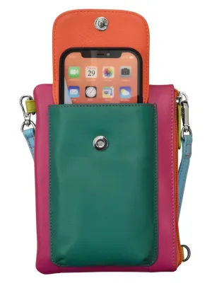 Handbag Cell Phone Paradise Multi Leather RFID Blocking  6040
