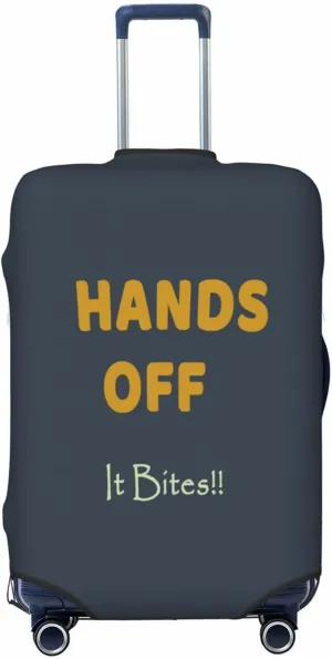 Hands Off It Bites Travel Luggage Cover Fits 18-32 Inch Luggage, Elastic Suitcase Cover Protector with Concealed Zipper for Wheeled Suitcase Travel Accessories