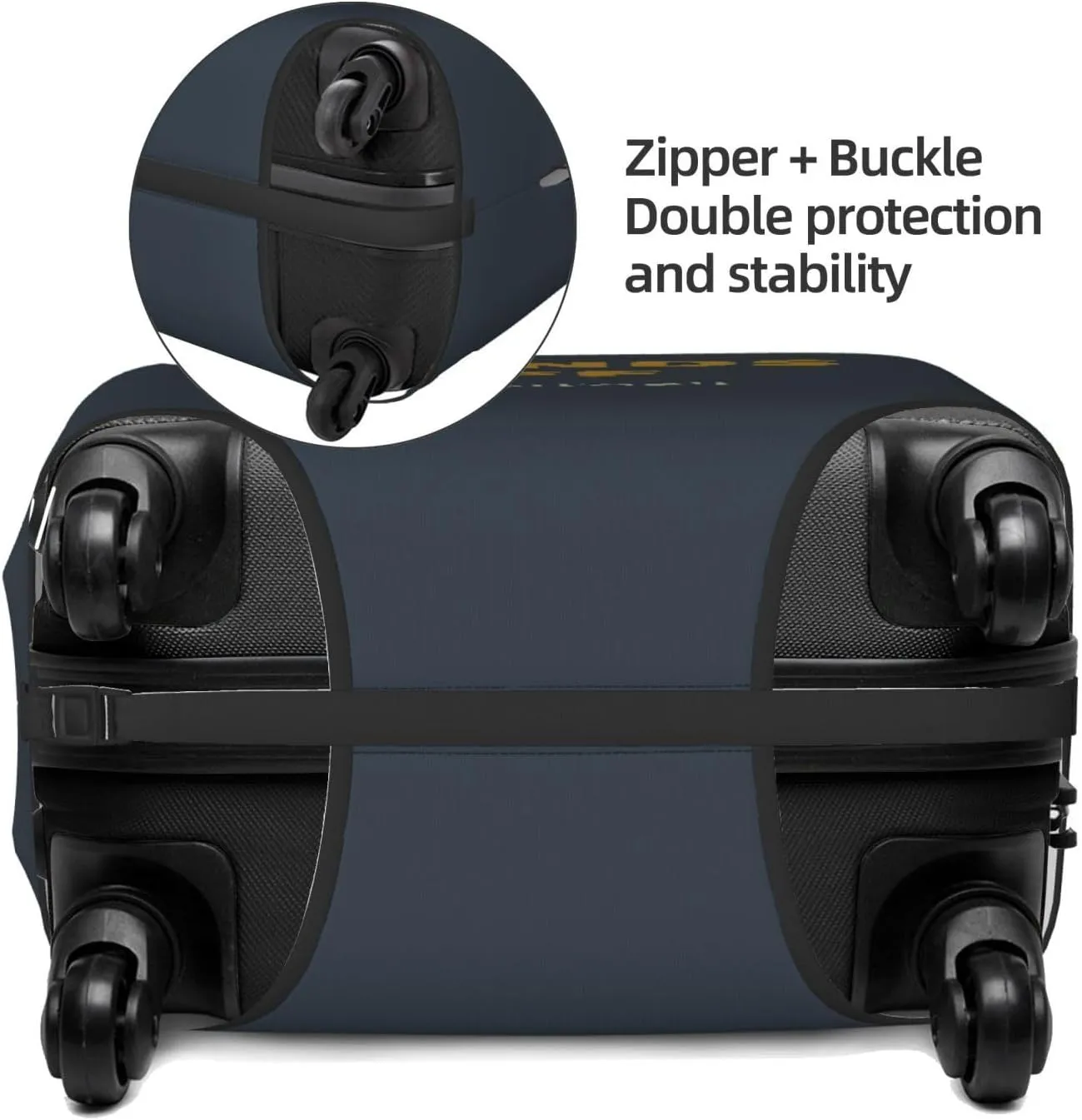 Hands Off It Bites Travel Luggage Cover Fits 18-32 Inch Luggage, Elastic Suitcase Cover Protector with Concealed Zipper for Wheeled Suitcase Travel Accessories