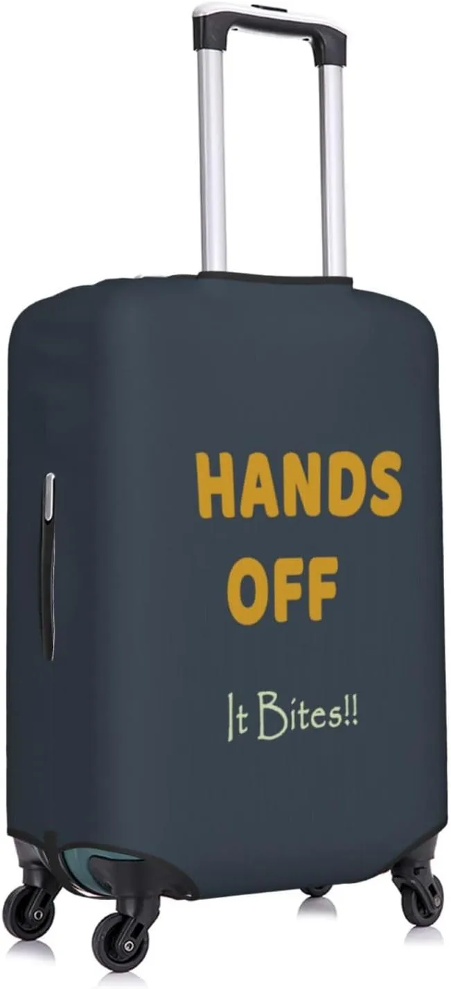 Hands Off It Bites Travel Luggage Cover Fits 18-32 Inch Luggage, Elastic Suitcase Cover Protector with Concealed Zipper for Wheeled Suitcase Travel Accessories