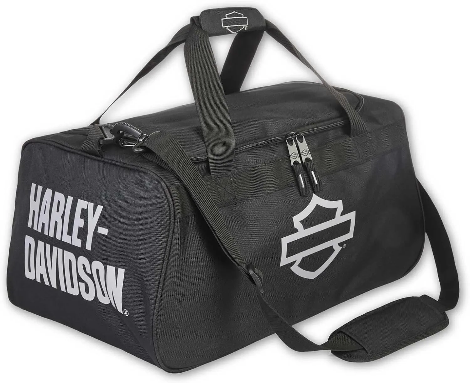 Harley-Davidson Bar & Shield Logo Zipper Rugged Graphic Duffel Bag - Black