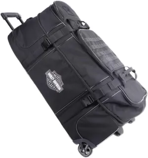 Harley-Davidson Rugged Polyester Large Rolling Duffel Bag - Black (33")