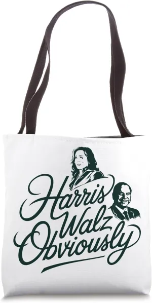 Harris Waltz Obviously, Funny Politics Political Election Tote Bag