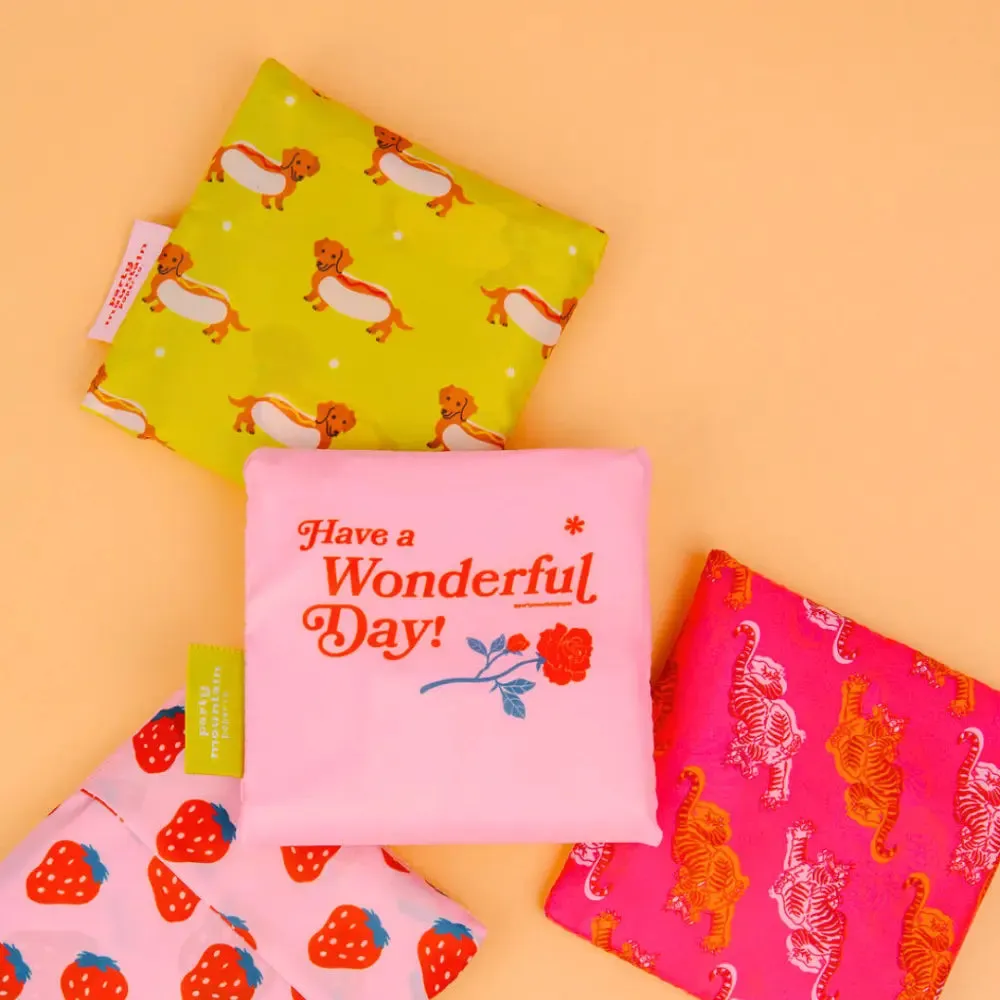 Have a Wonderful Day Foldable Nylon Tote