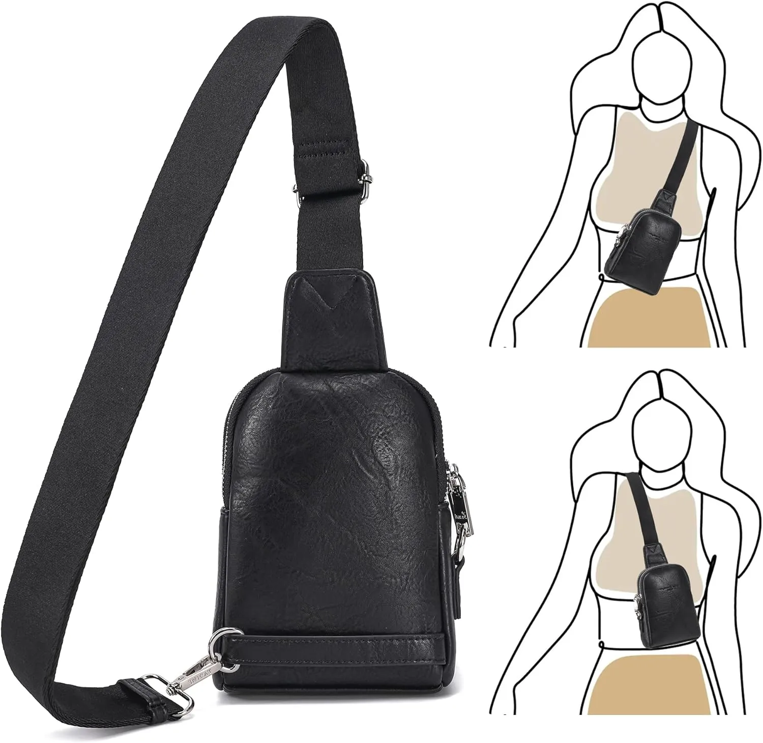 Haytijoe Small Crossbody Sling Bag for Women Travel Purses Anti Theft Cross Body Bag for Woman Fanny Packs