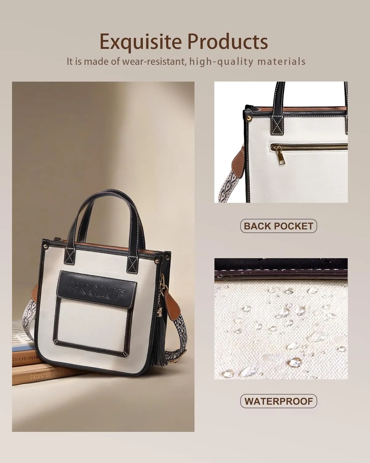 HKCLUF Tote Bag for Women,Vegan Leather Crossbody Bags for Women,Shoulder Bags Handbag with Adjustable Strap for Work,Travel