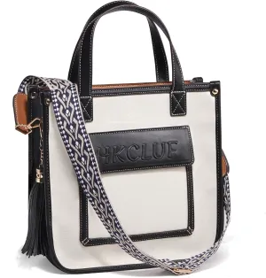 HKCLUF Tote Bag for Women,Vegan Leather Crossbody Bags for Women,Shoulder Bags Handbag with Adjustable Strap for Work,Travel