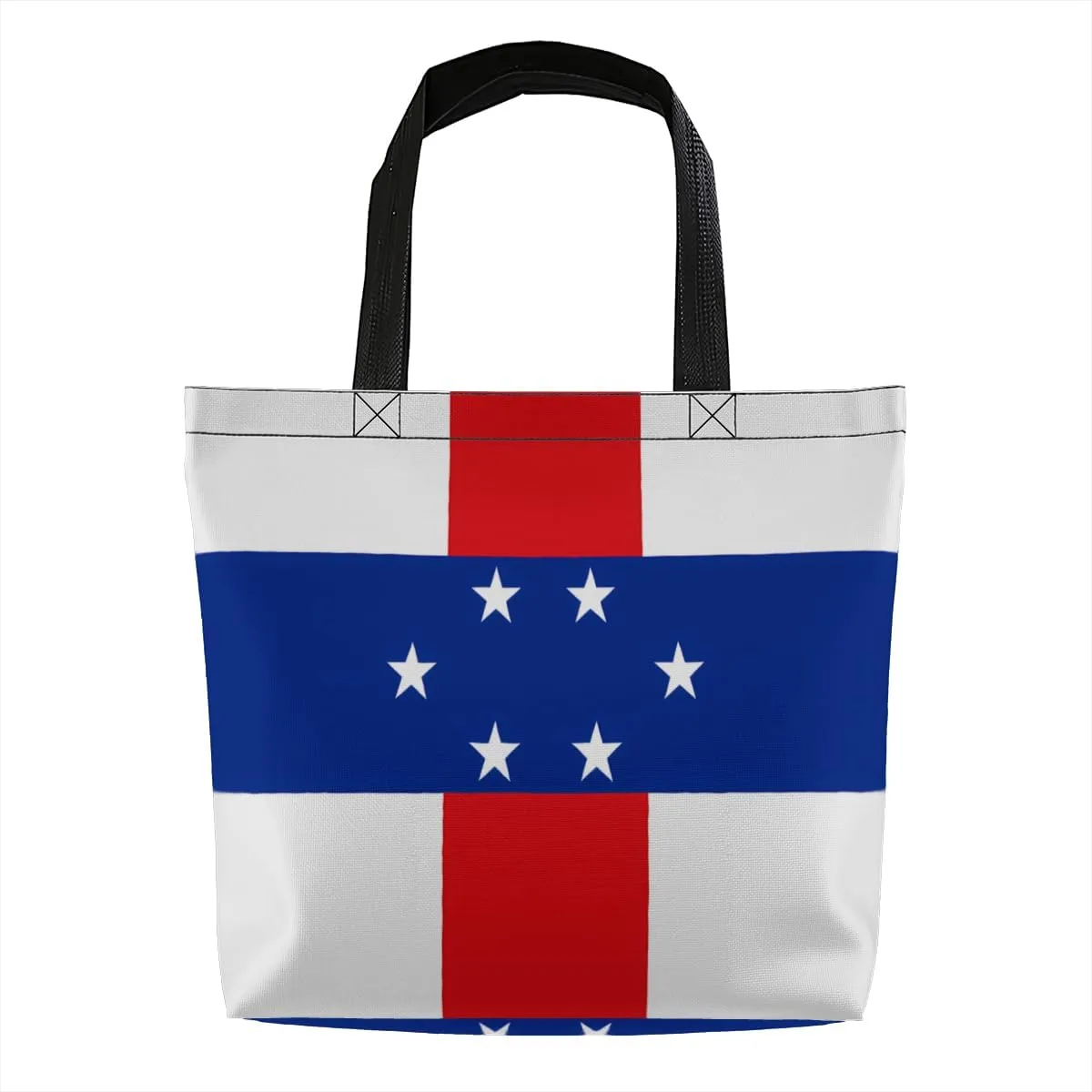 Holland Antilles The Dutch Antilles Tote Bag for Women Men Large Reusable Beach Shoulder Bags With Zipper for Gym Shopping Travel Gifts Yoga