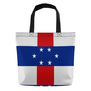 Holland Antilles The Dutch Antilles Tote Bag for Women Men Large Reusable Beach Shoulder Bags With Zipper for Gym Shopping Travel Gifts Yoga