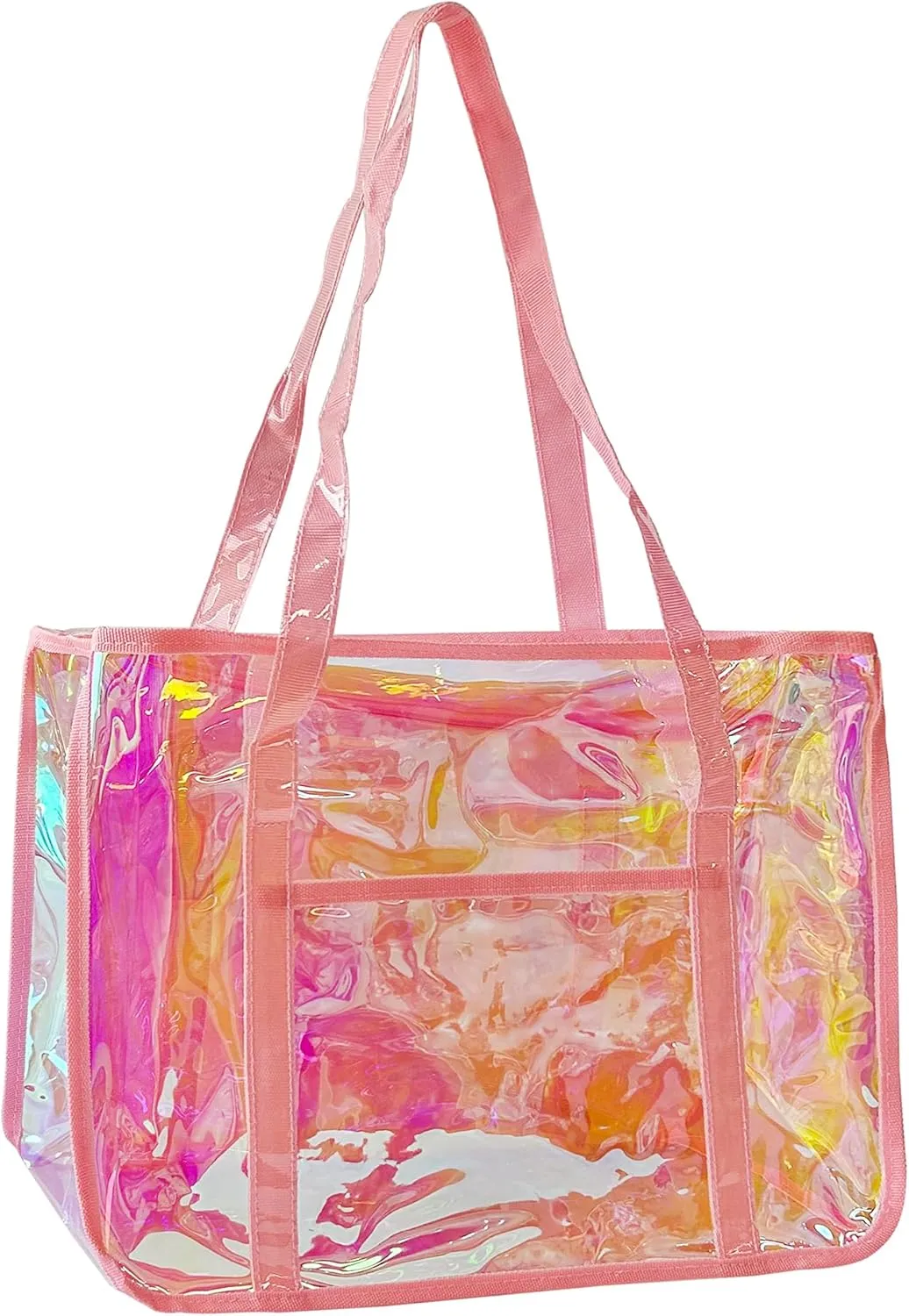 Holographic Clear Tote Bag Security Travel & Gym Clear Bag Perfect for Work Concerts Games