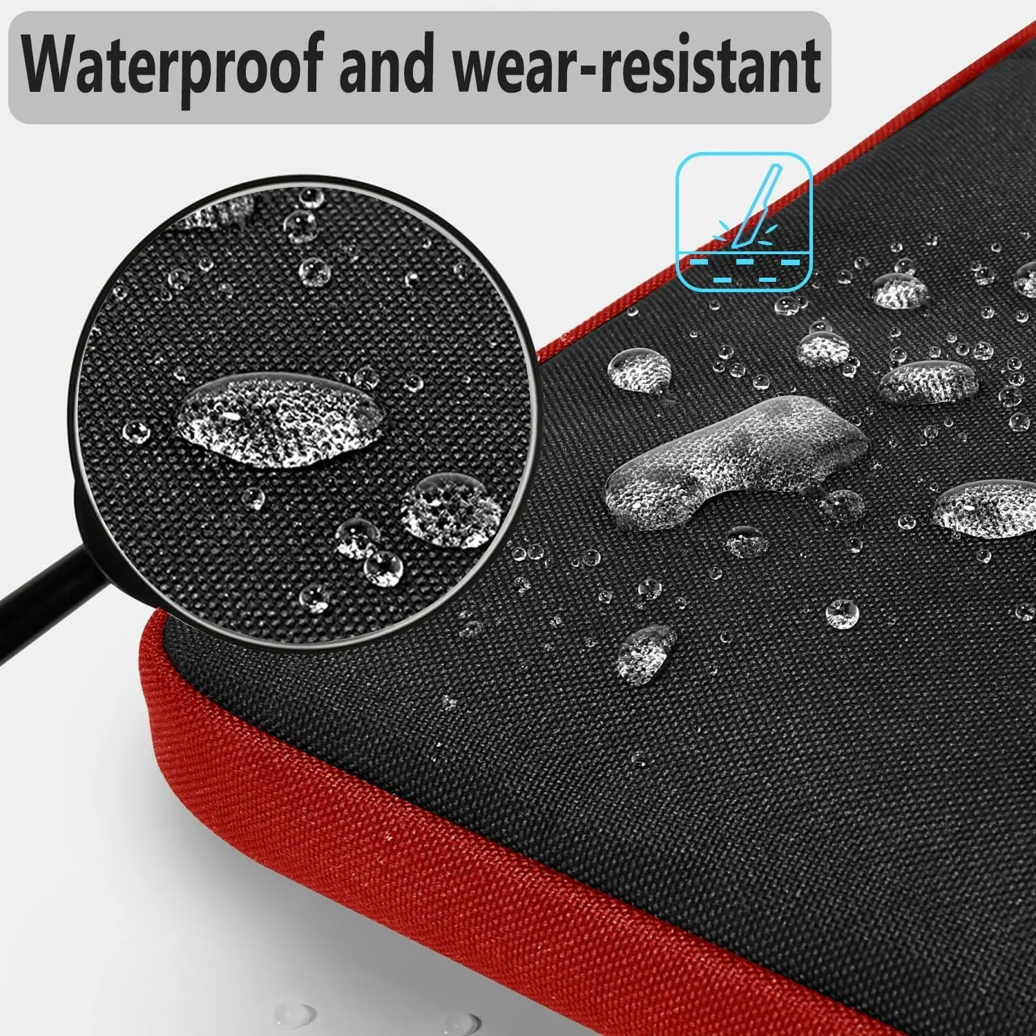 Hseok Laptop Shoulder Bag 15 15.6 16 Inch Briefcase, Compatible MacBook Pro 16 inch 2025-2019 M4 M3 M2 M1, Mac 15.4", XPS 15 and Most 15-16 inch Notebooks, Spill-Resistant Handbag, Black & Red