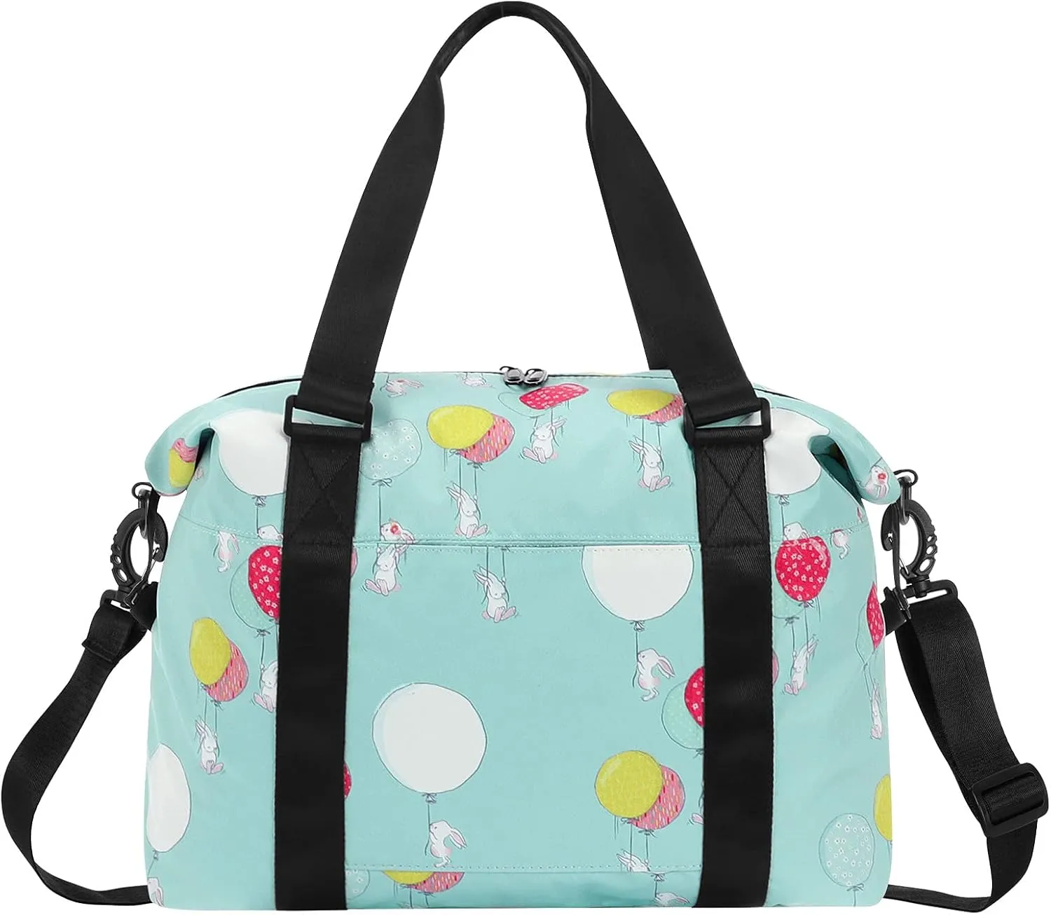 HUA ANGEL Travel Duffel Bag - Medium Size Weekend Overnight Tote Bag for Gym, Sports, Workout - Unisex Fitness Bag with Strap