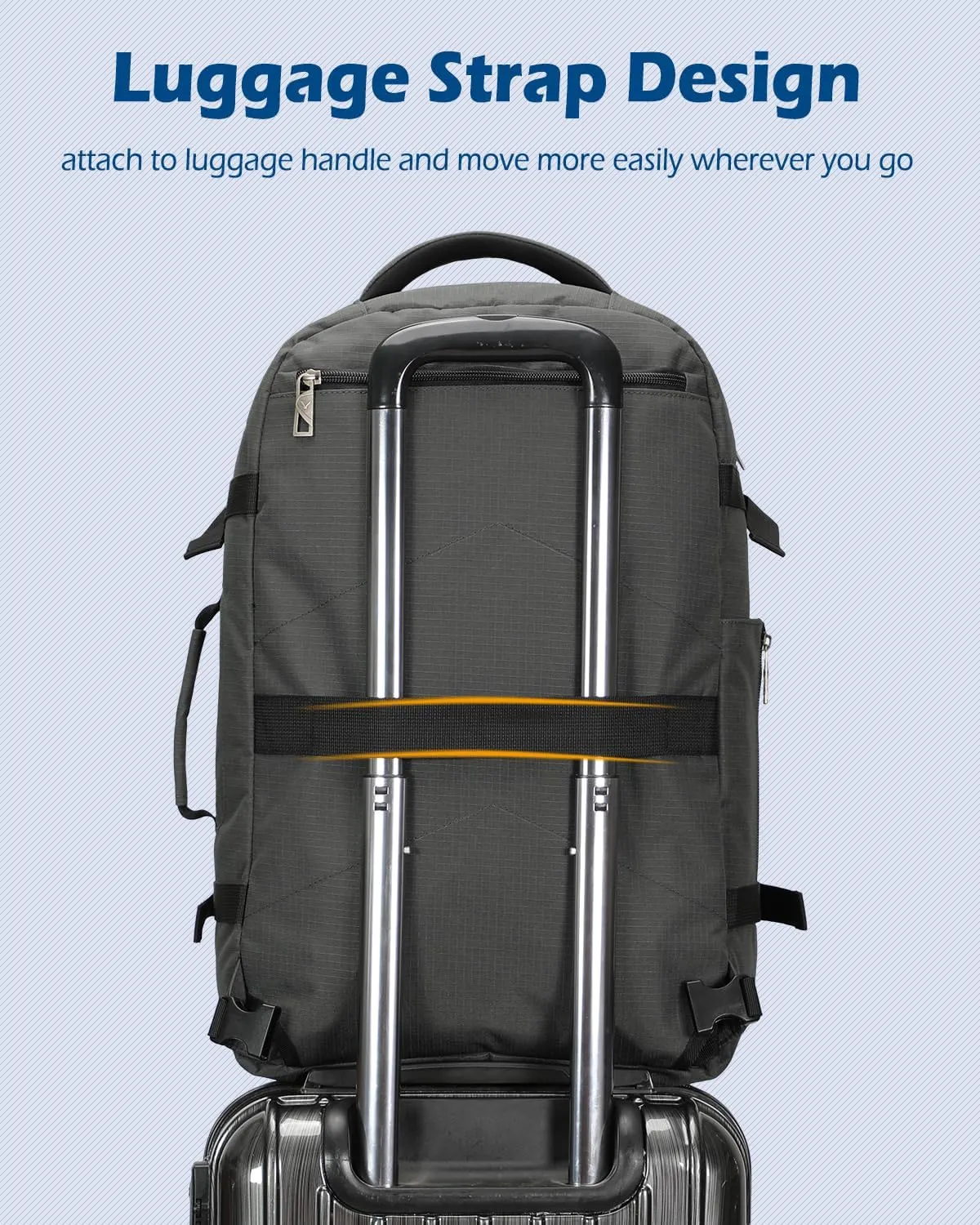 Hynes Eagle Travel Backpack 40L Flight Approved Carry on Backpack Men Large Cabin Weekender Laptop Backpack Women 15.6 inches