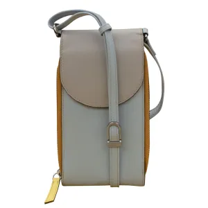ILI 6321 PASTEL MULTI ACCORDION PHONE CROSSBODY INTERNATIONAL LEATHER INDUSTRIES