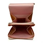 ILI 6321 ROSE METALLIC ACCORDION PHONE CROSSBODY INTERNATIONAL LEATHER INDUSTRIES