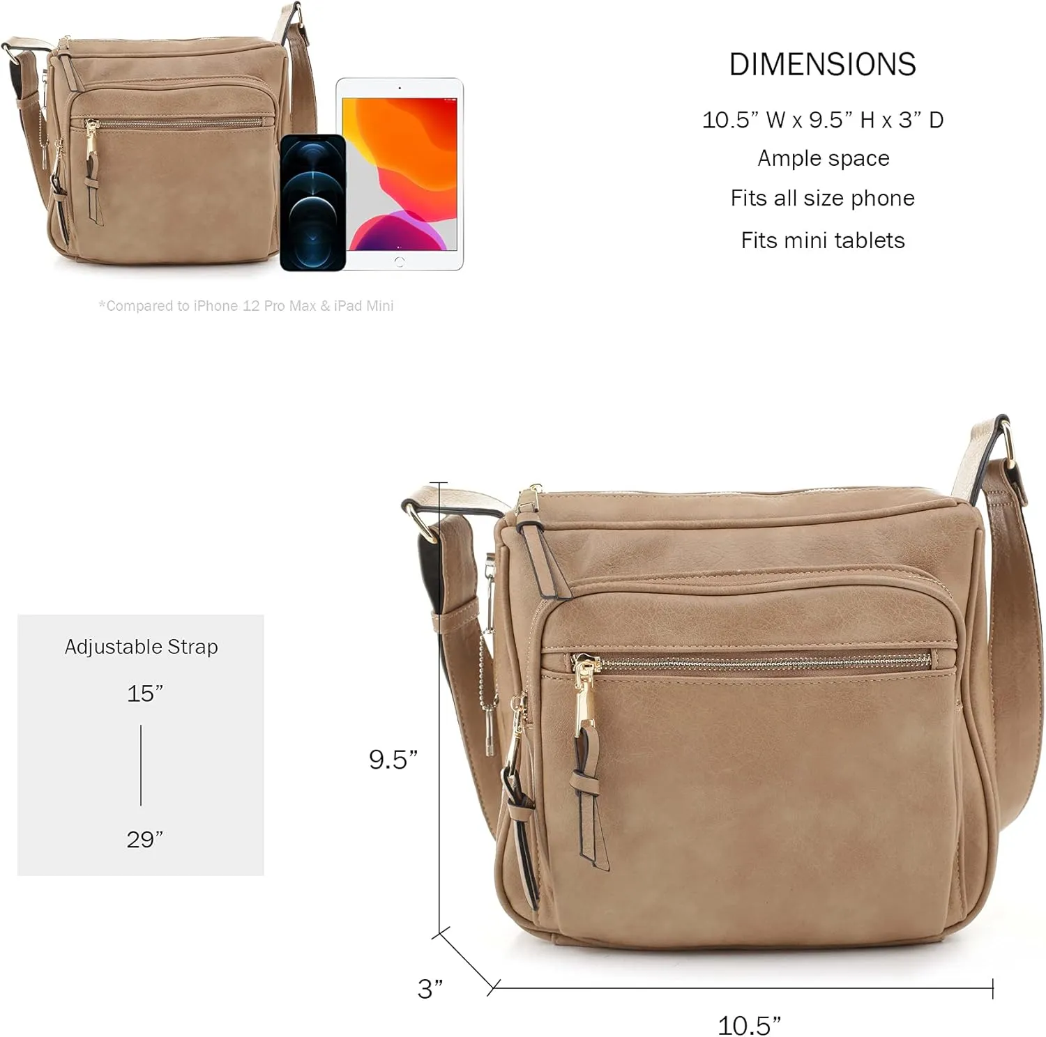 JESSIE & JAMES | Concealed Carry RFID Blocking Crossbody Purse for Women with Lock and Key