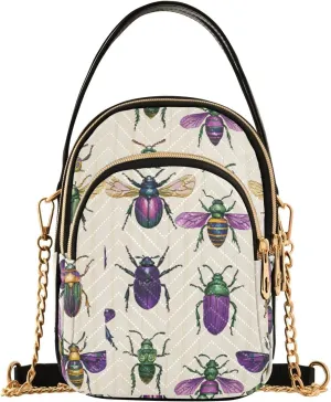 Jewel Beetle Bee Small Crossbody Bags for Women Adjustable Strap Purses Travel Handbags 20860664