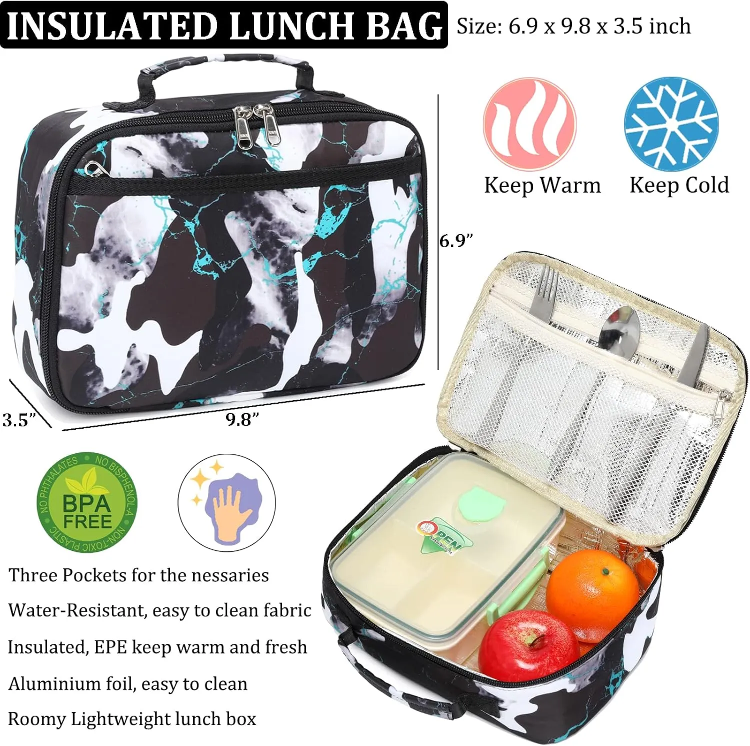 JIANYA Kids Backpack Boys Backpacks for School with Lunch Box Camo Elementary Back Pack Bookbags for boys