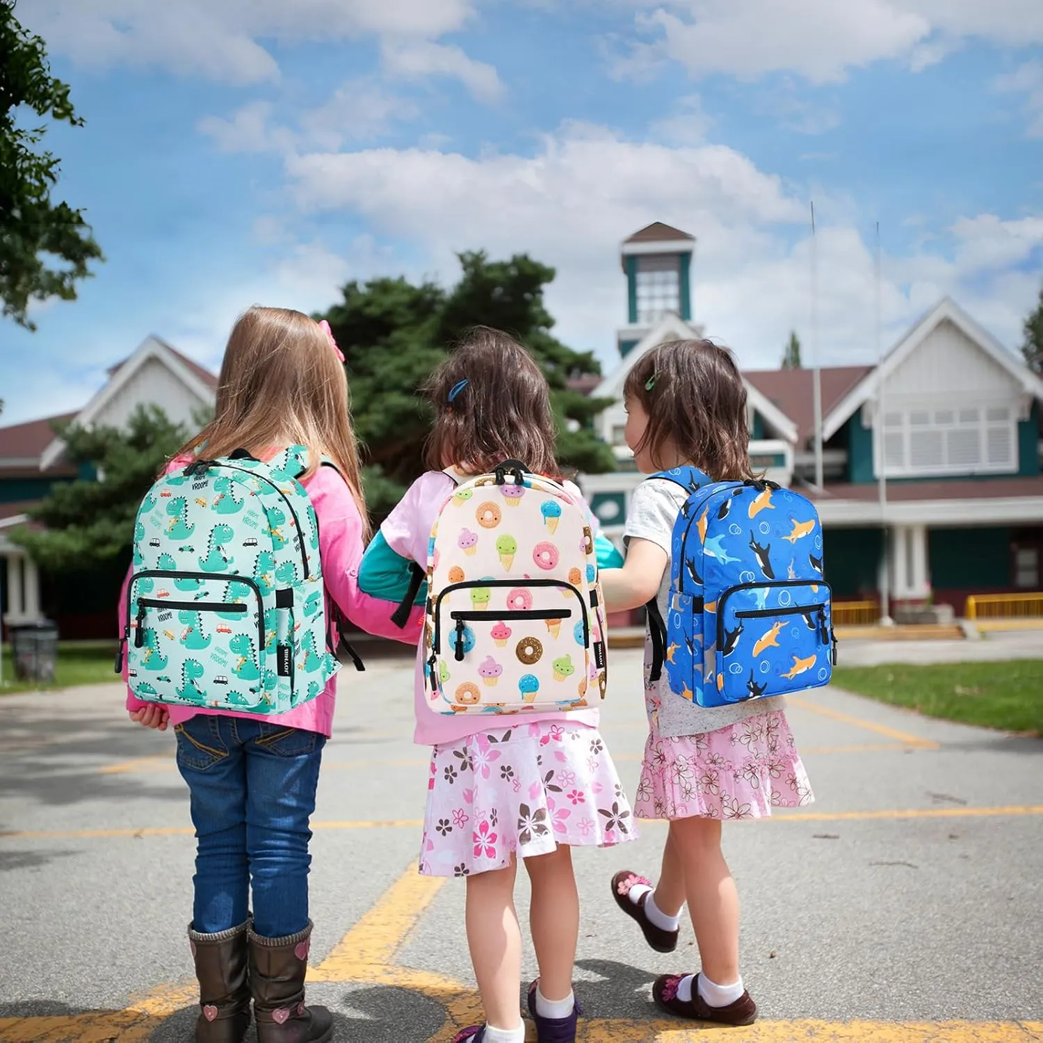 JOYHILL Kids Backpacks, Cute Lightweight Water Resistant Preschool Backpack, Adjustable Shoulder Straps for Boys Girls (Donut)