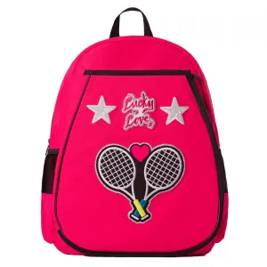 Juniors` Lucky x Supermix Patch Tennis Backpack Shocking Pink