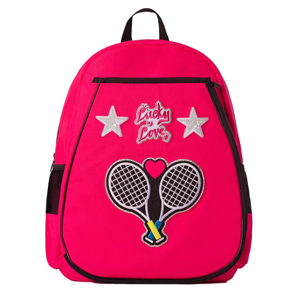 Juniors` Lucky x Supermix Patch Tennis Backpack Shocking Pink