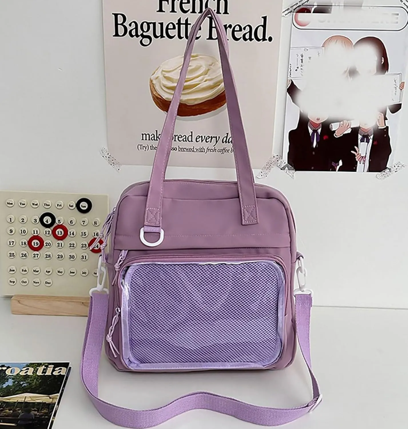 Kawaii Crossbody Shoulder Bags for Women Ita Messenger Bag Cute Transparent Ita Bag Sling Bag Japanese Anime Style Clear Bags
