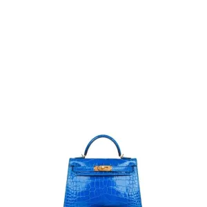 Kelly Croc Handbag Mini Door-to-door delivery ESMEE Reliable Blue -