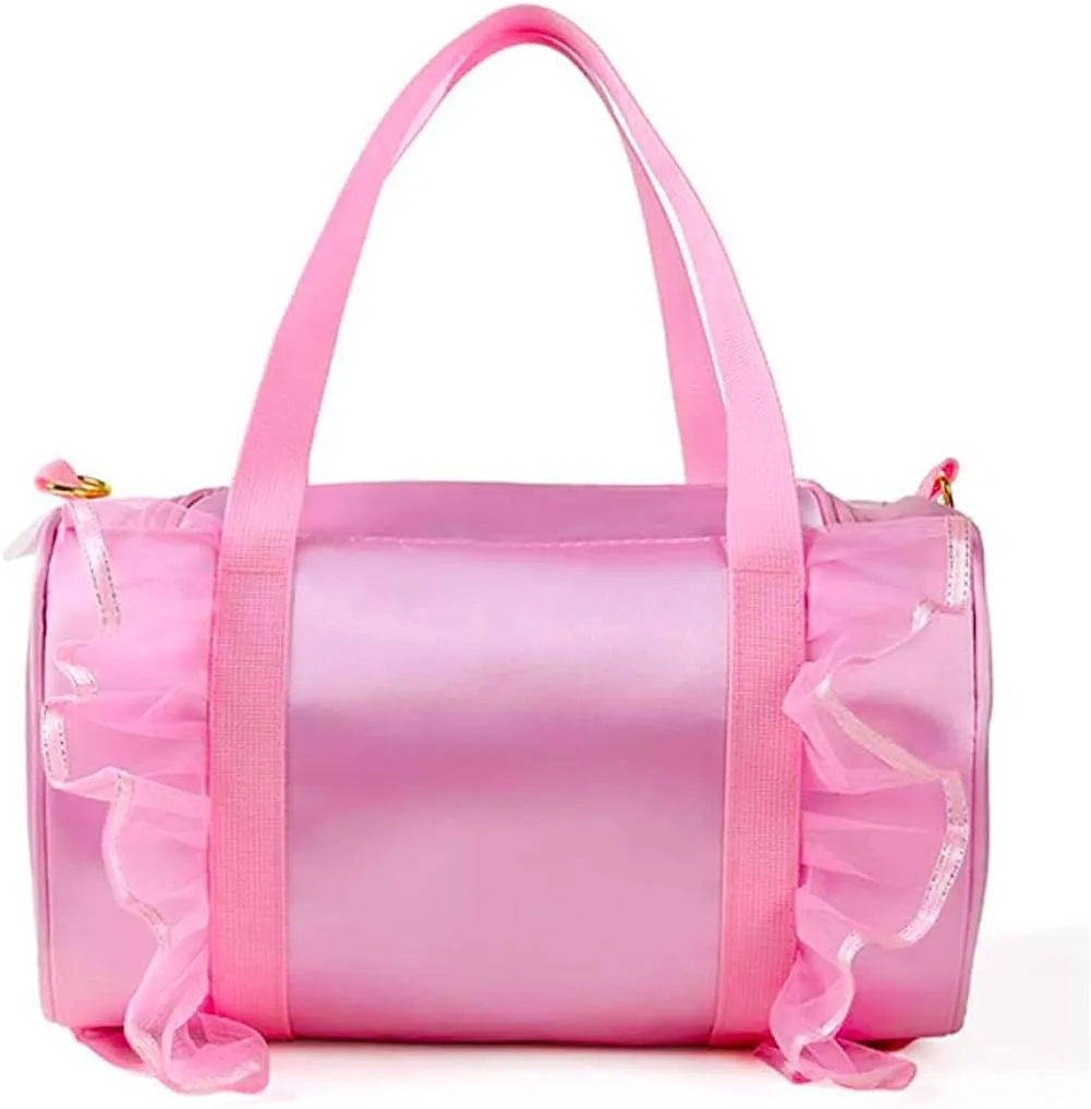Kids Ballerina Dance Bag for Girls, Duffel is The Perfect Size for Ballet Class,Dance Recitals,Weekend Overnight, Short trips,Carry-on Size