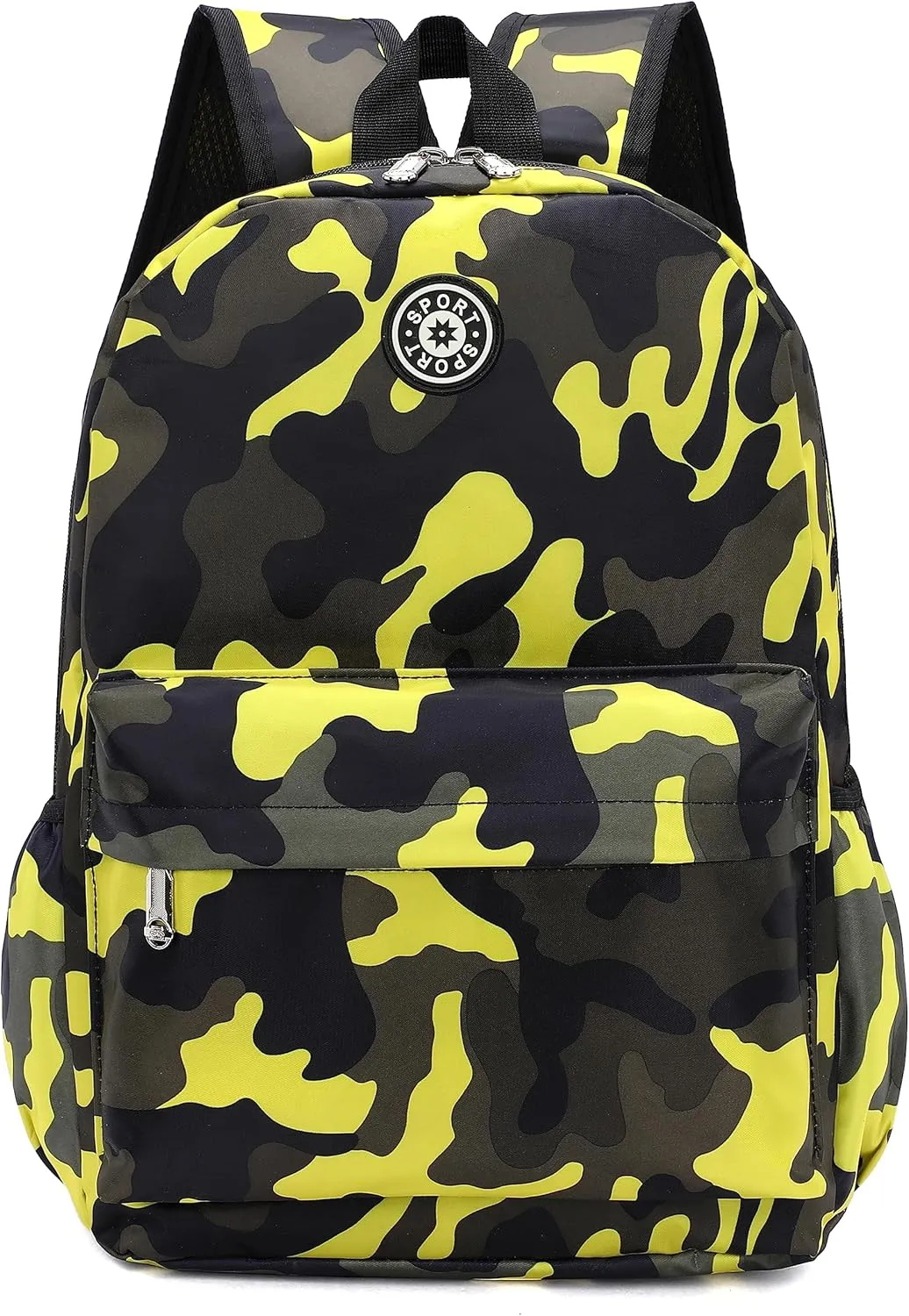 Kids School Backpacks for Boys Girls Elementary Kindergarten Camo School Bags Bookbags for Primary Preschool (Camouflage Yellow, Large)
