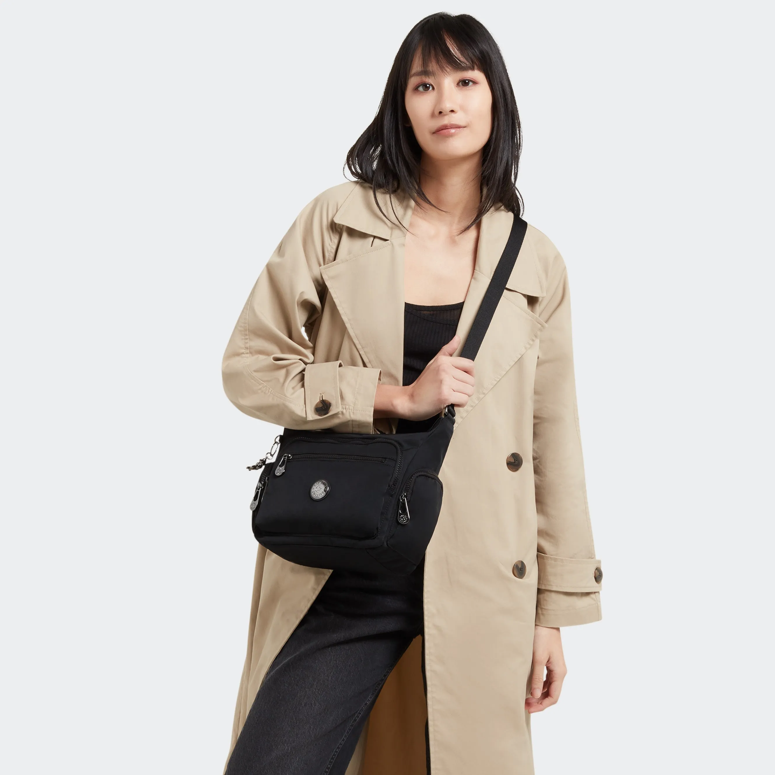 KIPLING-Gabbie S-Medium crossbody-Endless Black-I2536-TB4