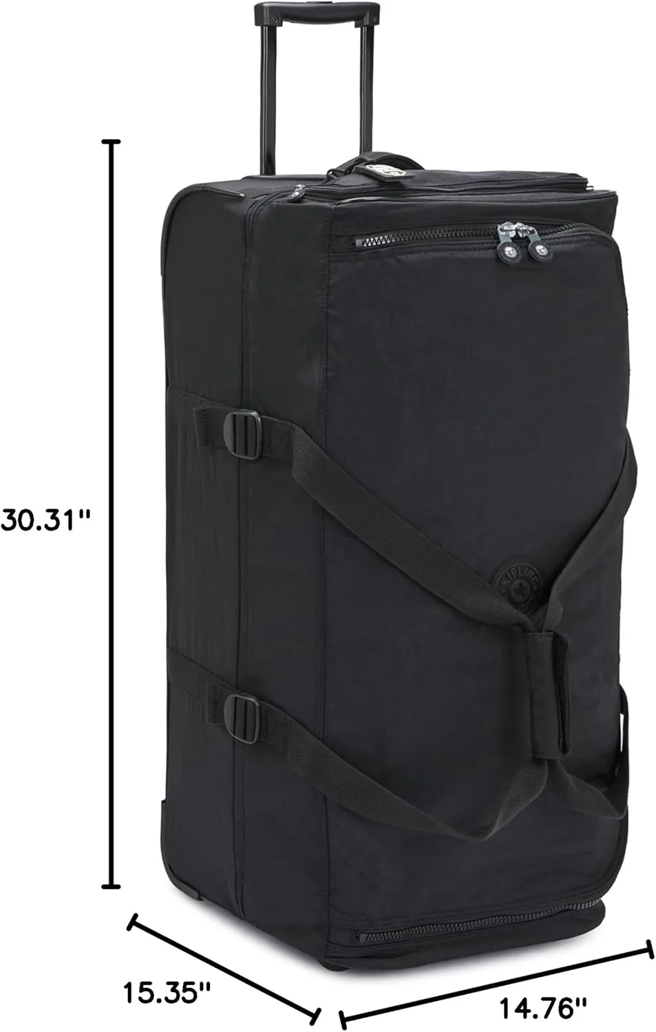 Kipling Unisex's Teagan L Upright, Black Noir, One Size