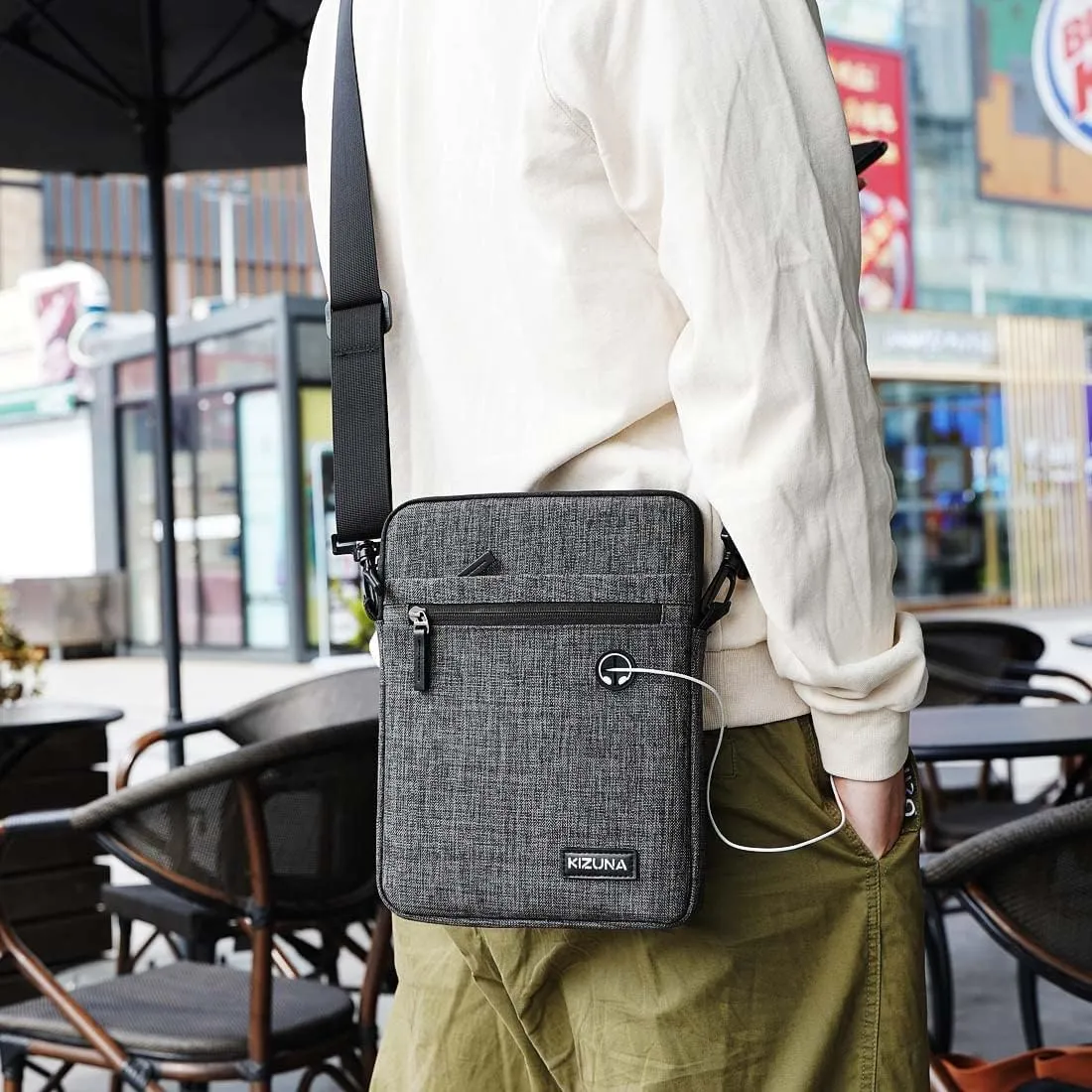 KIZUNA 10 Inch Tablet Sleeve Water Resistant Shoulder Messenger Laptop Bag for 9.7" 10.5" 11" iPad Pro/Apple 10.2" iPad/10 Surface Go/ 10.5" Surface Go 3/10.5" Samsung Galaxy Tab A S6/Huawei MediaPad